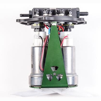 Radium Engineering machined aluminum fuel pump hanger for 1993-2008 Subaru and Saab fuel tanks.