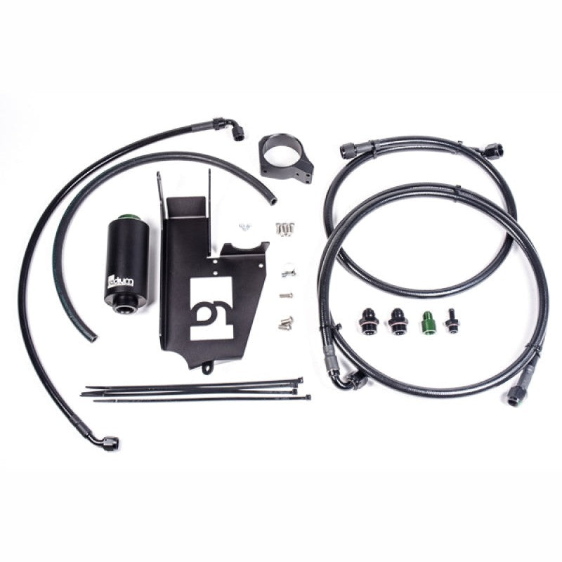 Radium Engineering Fuel Hanger Plumbing Kit with Microglass Filter and AN fittings for 2003-2006 Mitsubishi Evolution.