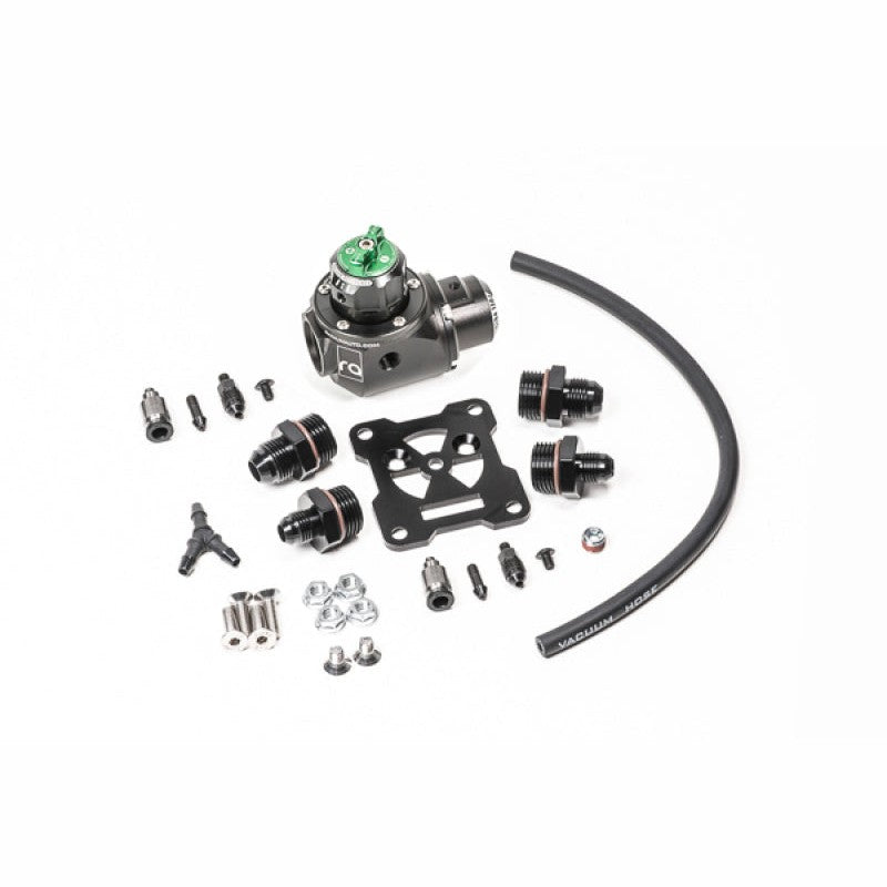 Green anodized aluminum Radium Engineering FPR-D fuel pressure regulator and pulse damper