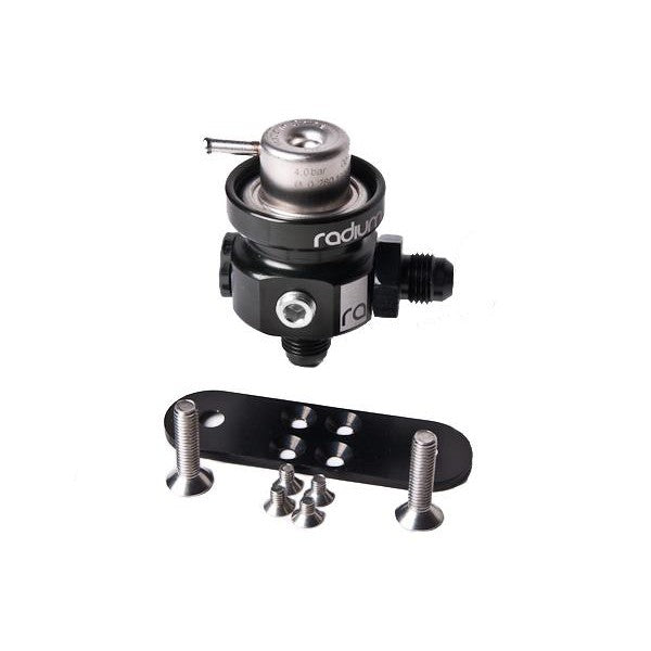 Radium Engineering CNC machined fuel pressure regulator housing with integrated Bosch 4 bar regulator