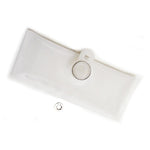 Radium Engineering white mesh fuel pump inlet filter sock with a black mounting flange for submersible pumps.