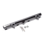 Radium Engineering CNC machined aluminum fuel rail for Honda K-Series engines featuring 8AN ORB ports.