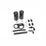 Radium Engineering dual oil catch can kit with Fluid Lock and mounting bracket for 2005-2011 Lotus Elise and Exige.