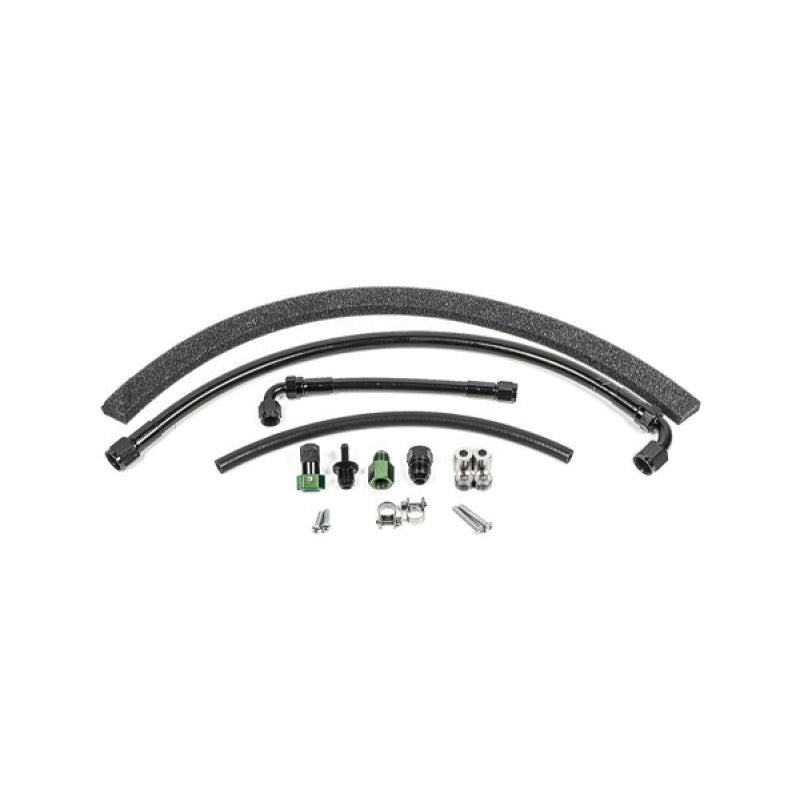 Radium Engineering fuel line and adapter fitting connection kit for Mitsubishi Evolution I-V fuel hangers.