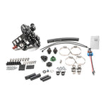 Radium Engineering anodized aluminum fuel pump hanger for Mitsubishi Lancer Evolution 1-6 models.