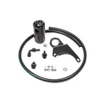 Radium Engineering black anodized single catch can kit with Fluid Lock technology for Mitsubishi Lancer Evolution 8-9