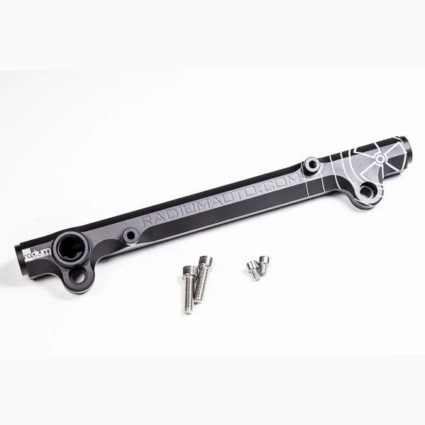 Radium Engineering CNC-machined fuel rail for 2008-2015 Mitsubishi Lancer Evolution X.