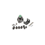 Green anodized Radium Engineering Multi-Port Regulator (MPR) with adjustment knob for EFI fuel systems