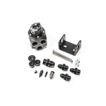 Black anodized Radium Engineering MPR-RA multi-port fuel pressure regulator with rotating assembly