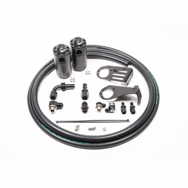 Radium Engineering dual catch can kit with Fluid Lock technology and hoses for Nissan S15 Silvia and 200SX