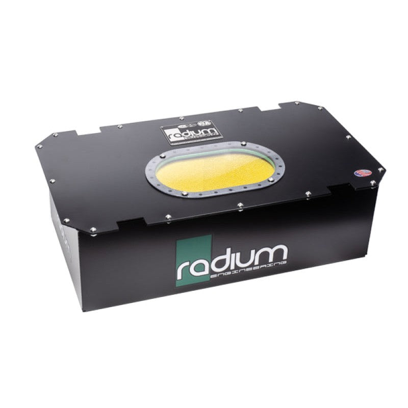 Radium Engineering R10A 10-gallon fuel cell with aluminum outer can and internal safety foam