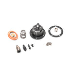 Radium Engineering RA-Series black anodized fuel pressure regulator conversion kit with tool-free adjustment knob.