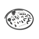 Radium Engineering parallel fuel rail plumbing kit with E85 rated hoses and fittings for Subaru EJ-series engines