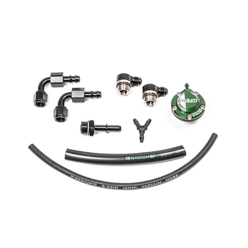 Radium Engineering 20-0898-PK fuel rail plumbing kit fittings for Toyota 2GR-FE engines.