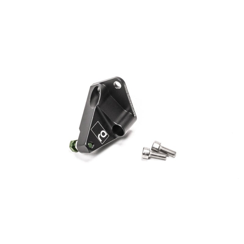 Anodized Radium Engineering master cylinder brace for Toyota GR Corolla firewall mounting.