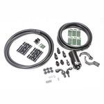 Radium Engineering plumbing kit with braided fuel lines, stainless filter, and AN fittings for Toyota GR Supra MK5.