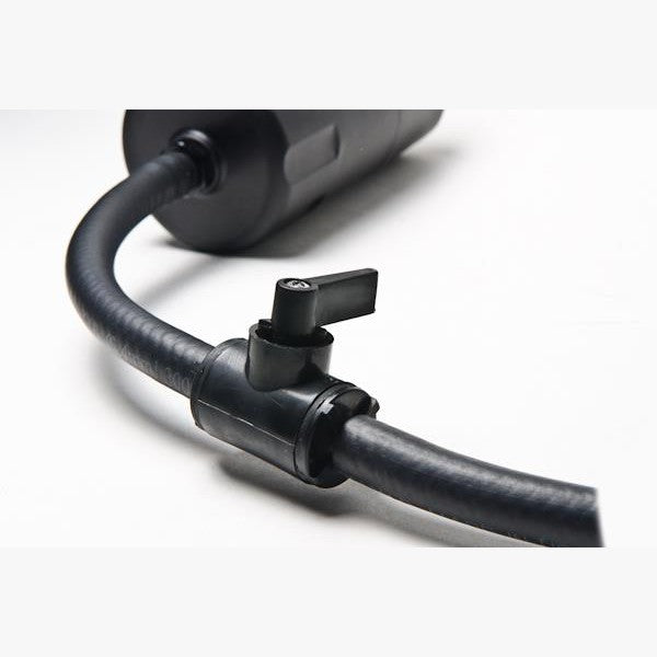 Radium Engineering 20-0024 Universal Catch Can Petcock Drain Kit with petcock valve, barb fitting, and hose.