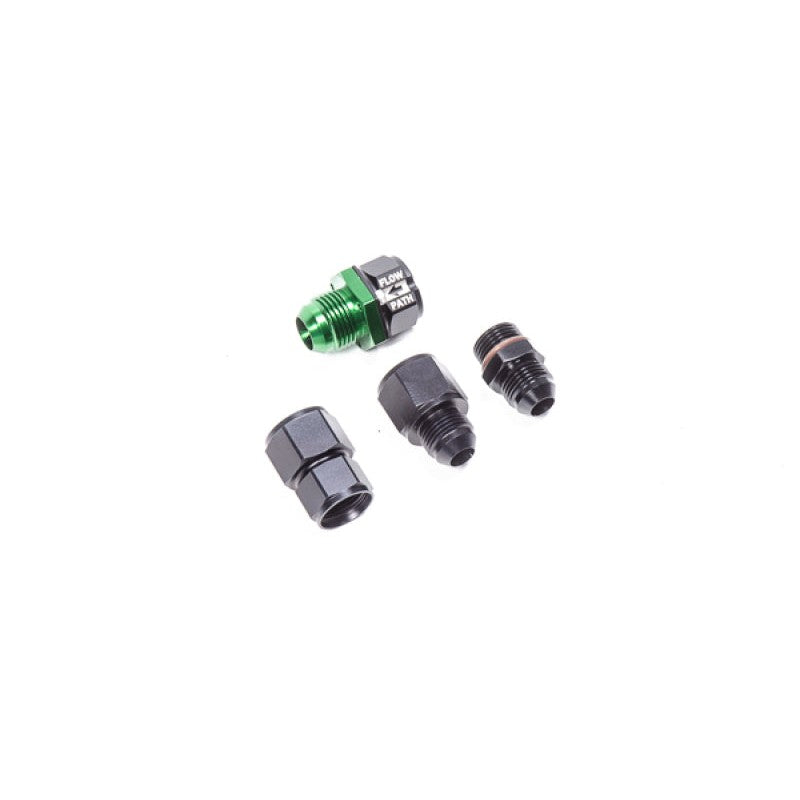 Radium Engineering universal in-line check valve assembly with two -8AN male adapter fittings