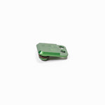 Machined metal Radium Engineering fuel tank pressure port plug for Mitsubishi Evolution X fuel pump hangers.