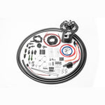 Radium Engineering fuel hanger surge tank with integrated anti-starvation canister for Nissan 350Z and Infiniti G35/G37/Q50.