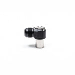 Radium Engineering 20-0809 aluminum press-fit valve cover fitting with 12AN male swivel for RB26DETT engines.