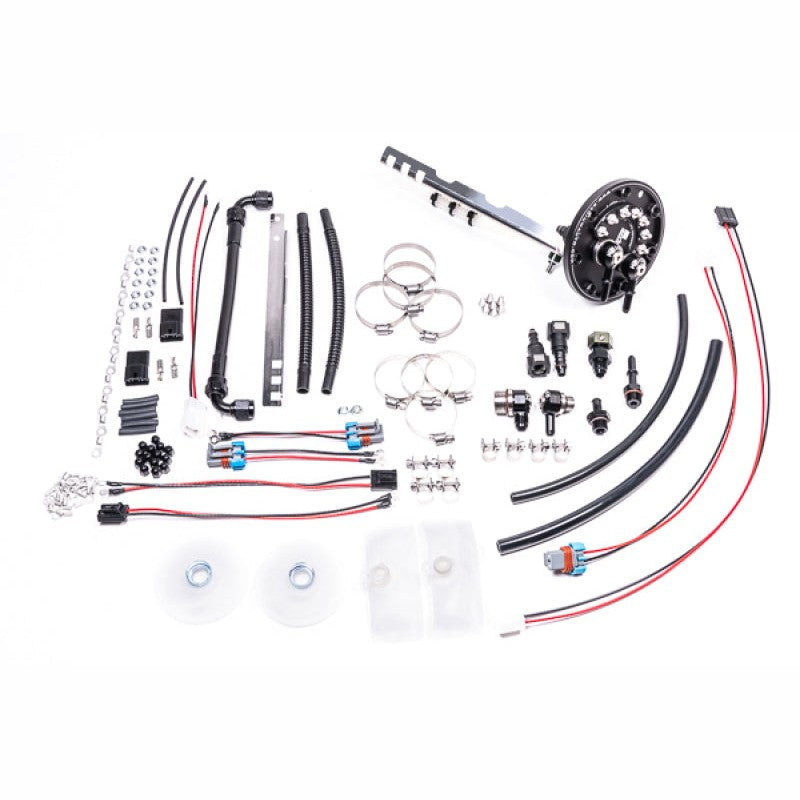 CNC machined Radium Engineering fuel pump hanger for Toyota JZX chassis Chaser, Mark II, and Cresta models.