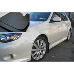 Set of four Rally Armor Basic black mud flaps with black logos and stainless steel mounting hardware.