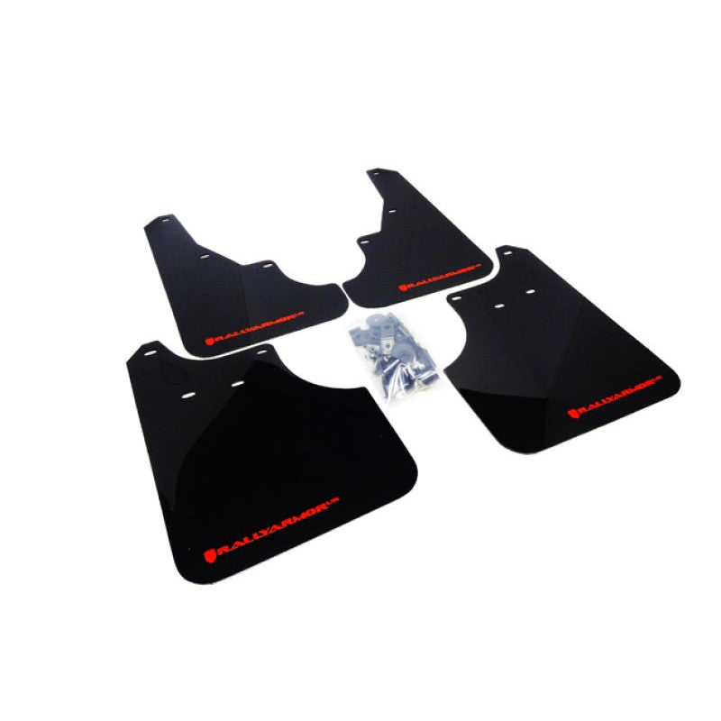 Rally Armor UR black polyurethane mud flap with red logo for 2009-2013 Subaru Forester