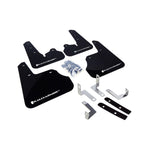 A set of black Rally Armor UR polyurethane mud flaps featuring the white logo for 2012-2016 Subaru Impreza models.