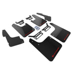 Rally Armor UR Series black polyurethane mud flaps with red logo for 2012-2024 Toyota 4Runner