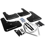 Rally Armor UR black polyurethane mud flaps with white logo for 2014-2019 Ford Fiesta ST.