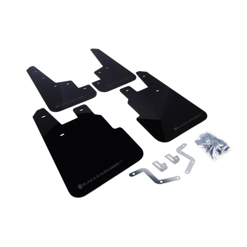 Rally Armor UR series black polyurethane mud flaps with grey logo for 2014-2018 Subaru Forester