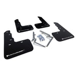 Rally Armor UR black polyurethane mud flaps with white logo for 2017-2021 Honda Civic Type R