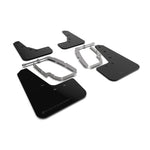 Rally Armor UR black polyurethane mud flaps with metallic black logo for 2017-2023 Tesla Model 3