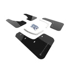 Set of four black Rally Armor UR polyurethane mud flaps with grey logo for 2019-2025 Subaru Ascent.
