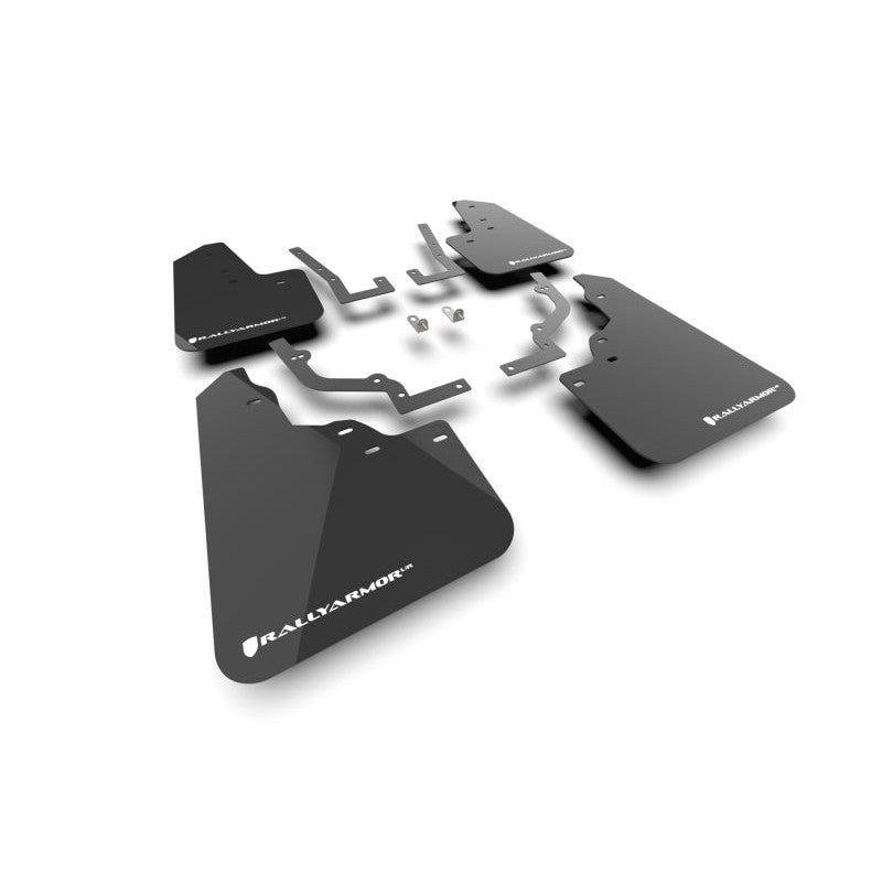 Rally Armor UR series black polyurethane mud flap with white logo for 2026 Honda Passport.