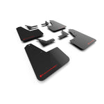 Rally Armor black UR polyurethane mud flaps with red logo for 2021-2025 Ram 1500 TRX and RHO.
