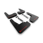 Rally Armor UR black polyurethane mud flaps with red logo for 2021-2023 Hyundai Elantra N