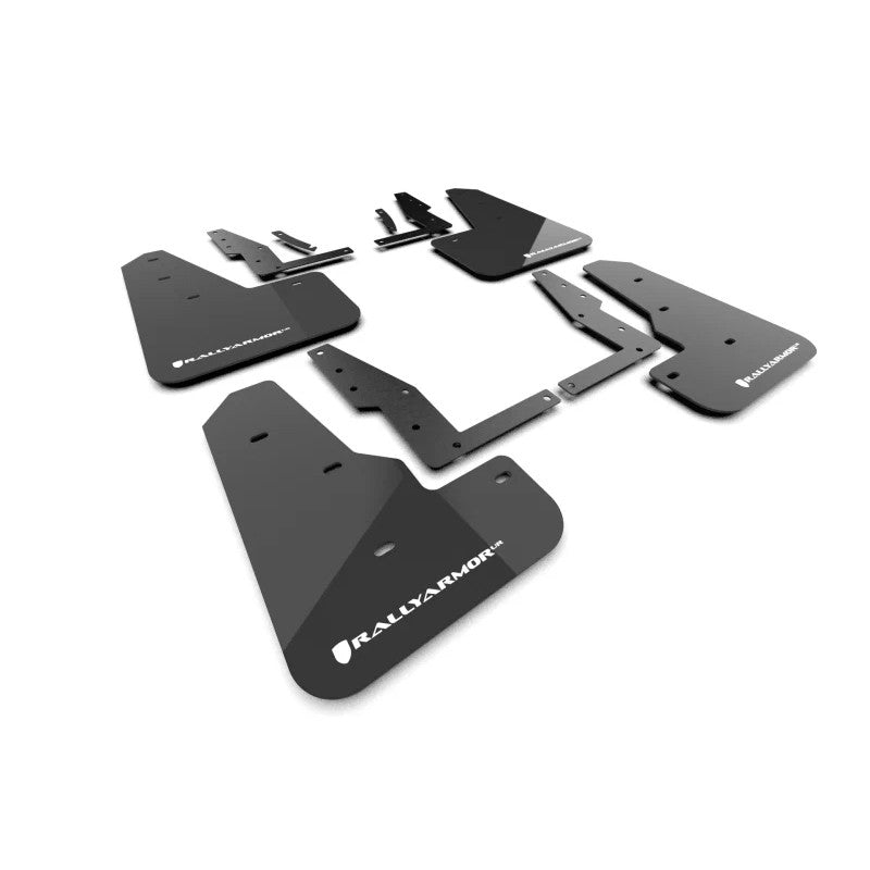 Rally Armor 22-26 22-26 Ford Maverick  Black UR Mud Flaps White Logo