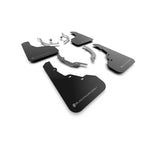 Rally Armor UR Series black polyurethane mud flaps with grey logo for 2022-2026 Hyundai Santa Cruz