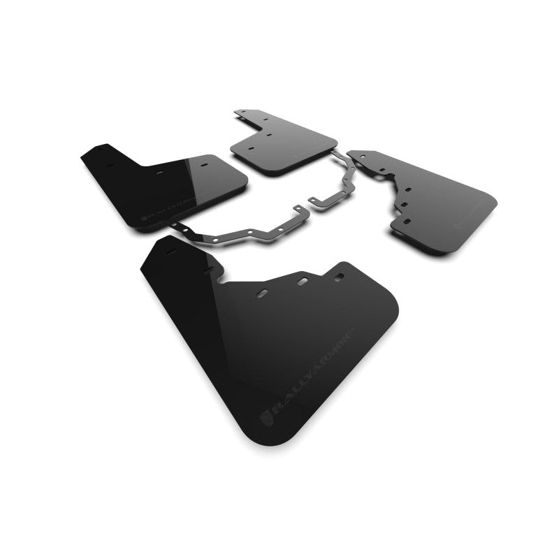 Rally Armor UR black polyurethane mud flaps with metallic black logo for 2024-2026 Toyota Land Cruiser