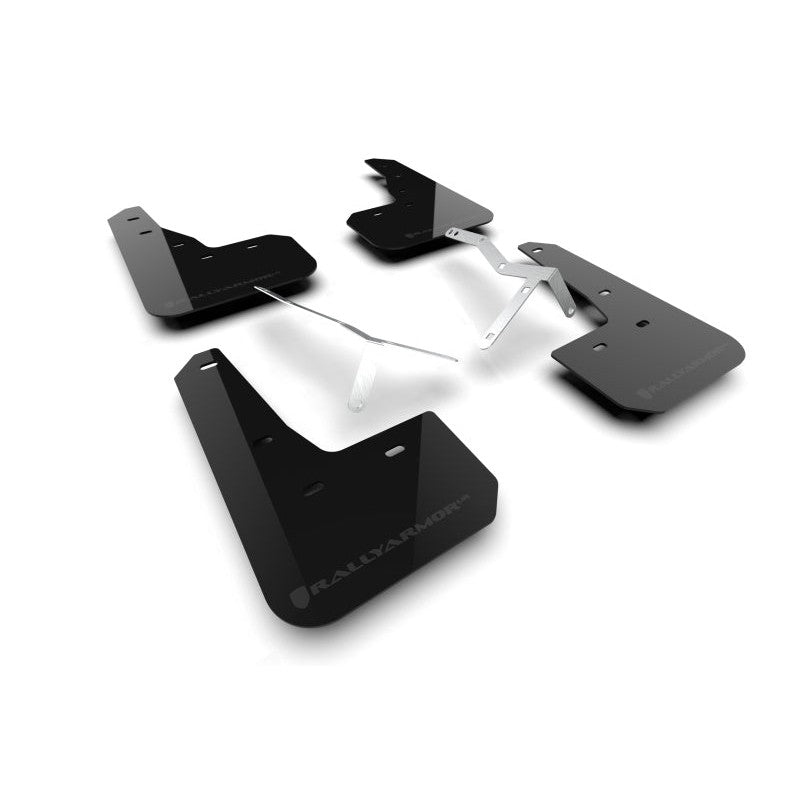 Rally Armor UR series black polyurethane mud flaps with dark grey logo for 2023-2025 Acura Integra A-Spec.