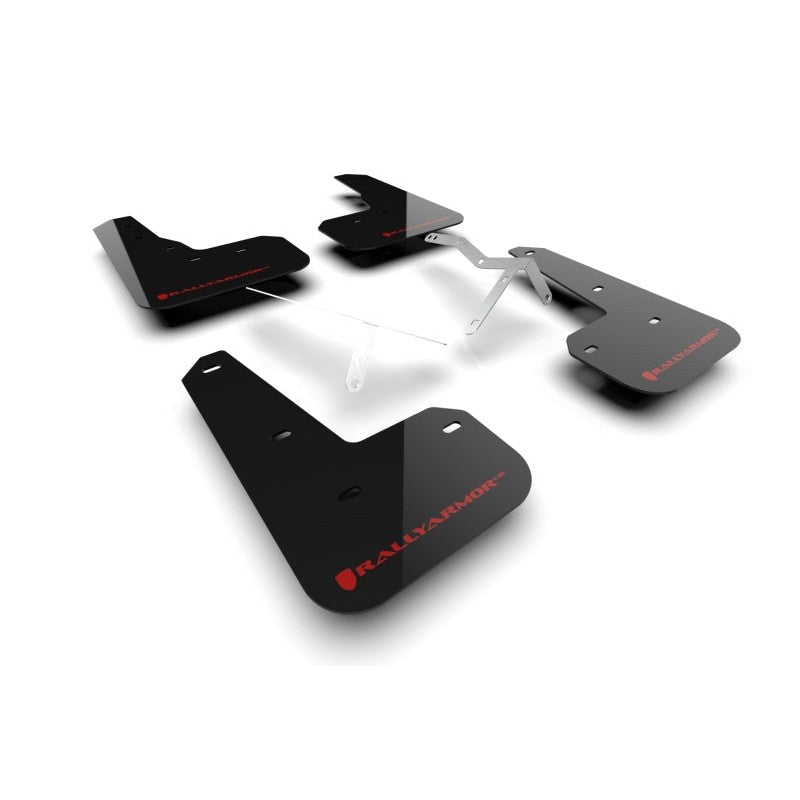 Rally Armor UR Series black polyurethane mud flaps with red logo for 2024-2026 Acura Integra Type S.