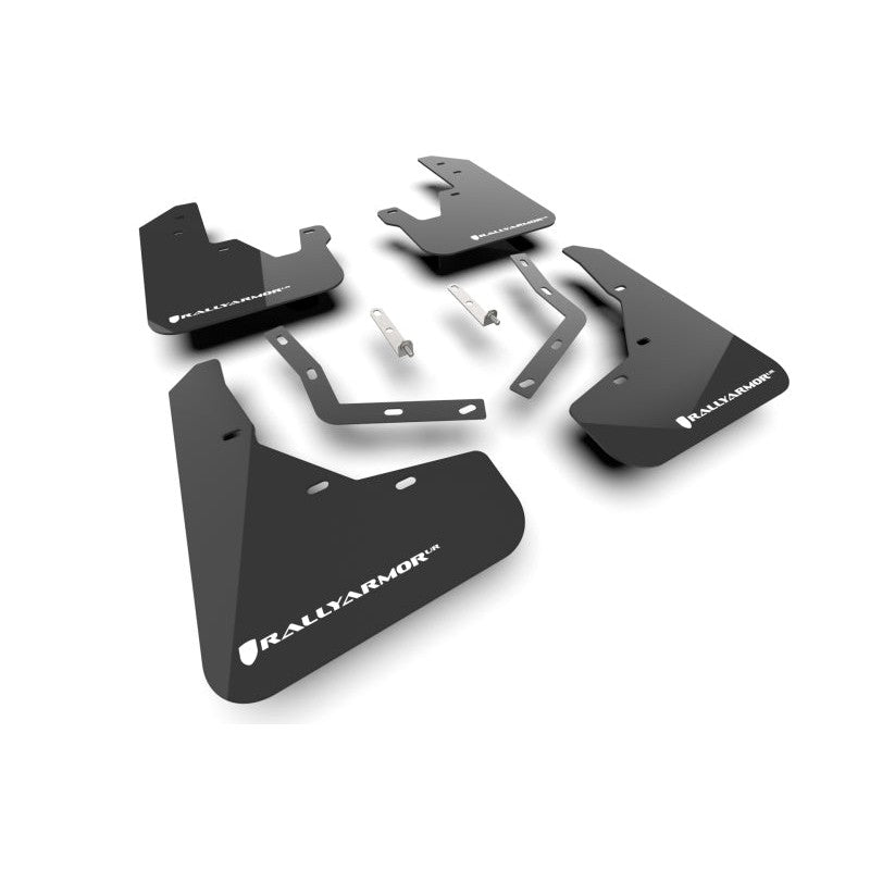 Rally Armor UR black polyurethane mud flaps with white logo for 2023-2026 Honda CR-V