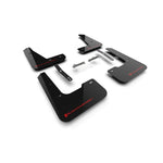 Rally Armor UR black polyurethane mud flaps with red logo for 2024-2026 Hyundai Elantra N and N Line.