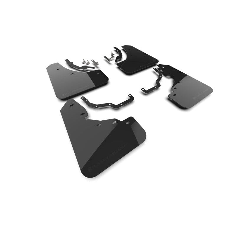 Rally Armor UR Series black polyurethane mud flaps with metallic black logo for 2024-2026 Lexus GX550.