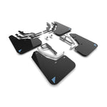 Black Rally Armor UR mud flap for 2025 Hyundai Ioniq 5 N with light blue battery logo