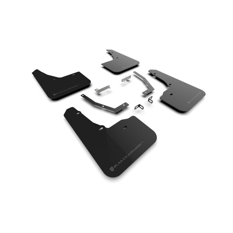 Rally Armor UR black polyurethane mud flaps with grey logo for 2025-2026 Subaru Forester