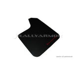 Set of four black Rally Armor Universal Basic mud flaps with red logos