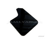 Black Rally Armor UR universal polyurethane mud flaps featuring a grey logo